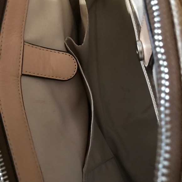 Coach Leather Logo Brown/ Tan Bag/ Tote - Picture 4 of 9